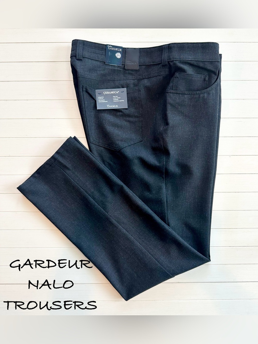 Authentic ~New~ Atelier GARDEUR NALO 5-Pocket Trousers Charcoal Gray